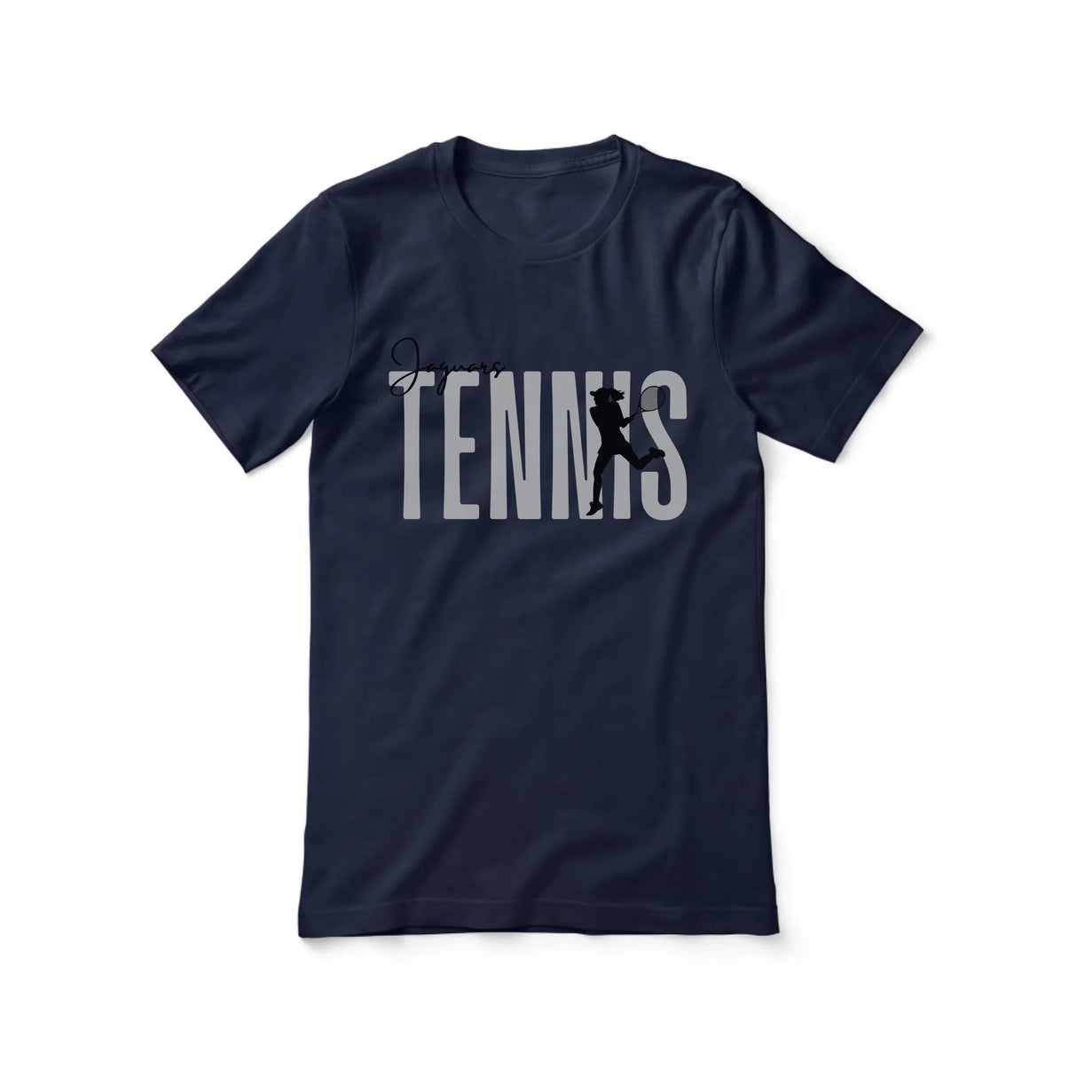 Personalized Tennis Shirt With Modern Bold Design on a Unisex T-Shirt