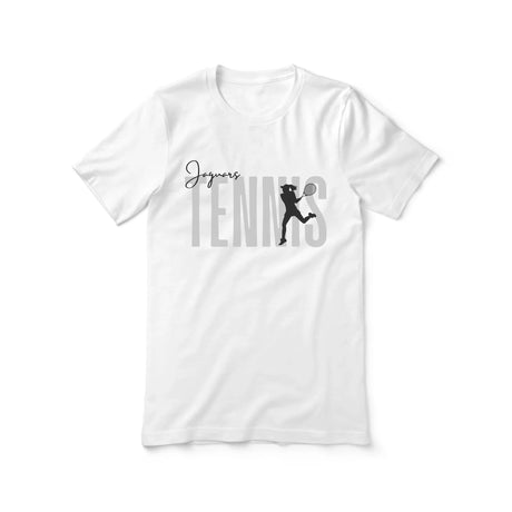 Personalized Tennis Shirt With Modern Bold Design on a Unisex T-Shirt