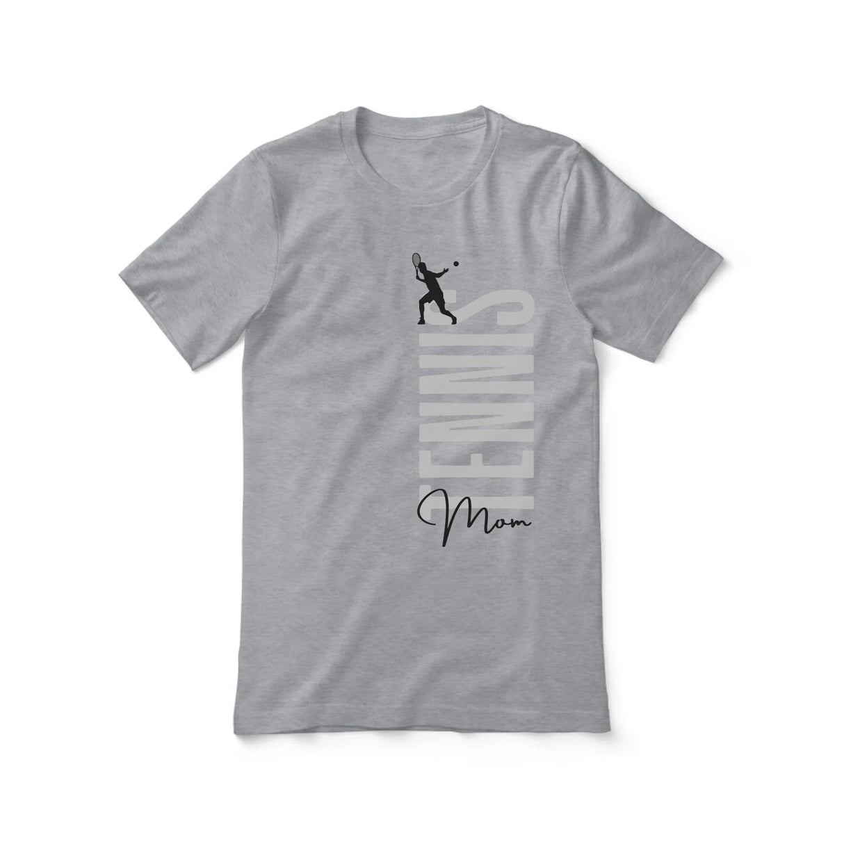 Personalized Tennis Mom Shirt With Mascot, Icon, and Tennis Player Name on a Unisex T-Shirt