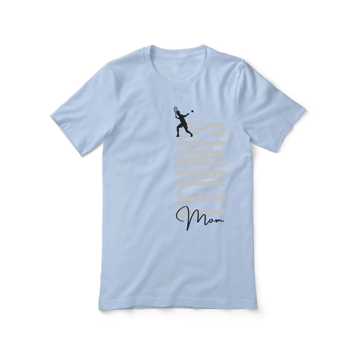 Personalized Tennis Mom Shirt With Mascot, Icon, and Tennis Player Name on a Unisex T-Shirt