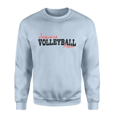 Custom Volleyball Mascot and Volleyball Player Name on a Sweatshirt with a Black Graphic