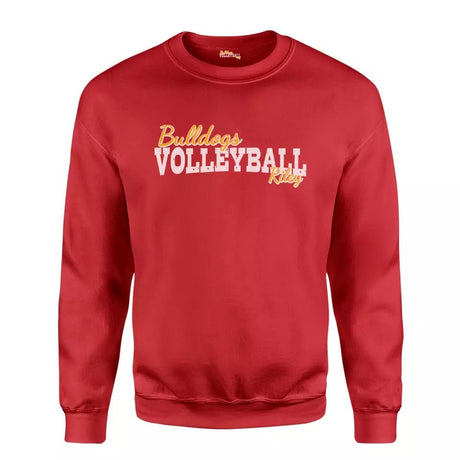 Custom Volleyball Mascot and Volleyball Player Name on a Sweatshirt with a White Graphic