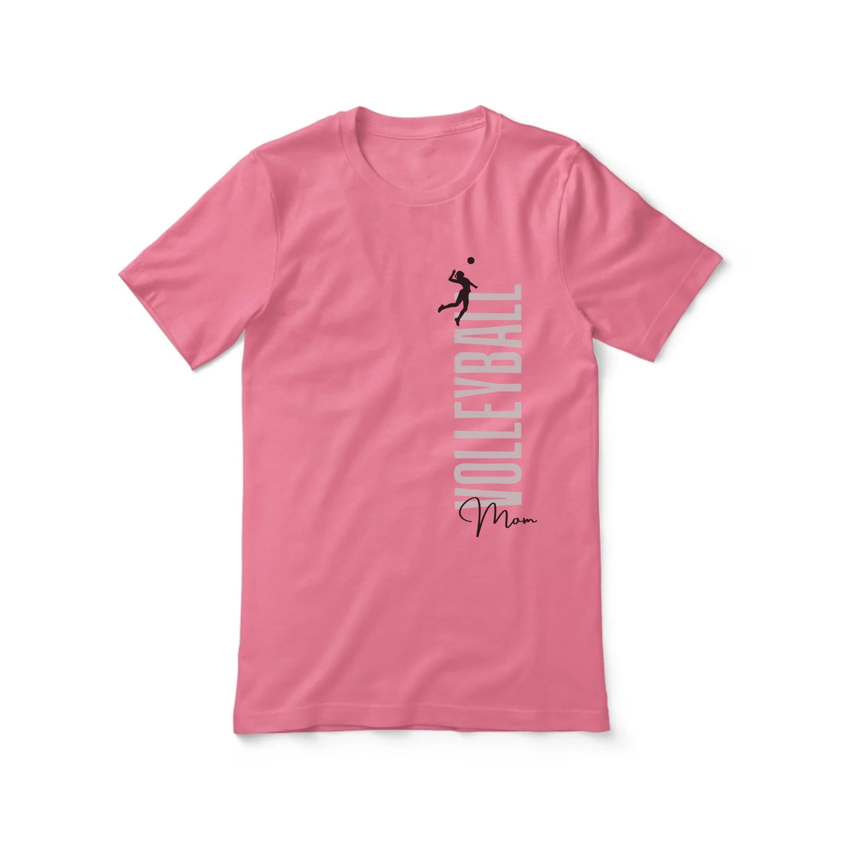 Personalized Volleyball Mom Shirt With Mascot, Icon, and Volleyball Player Name on a Unisex T-Shirt