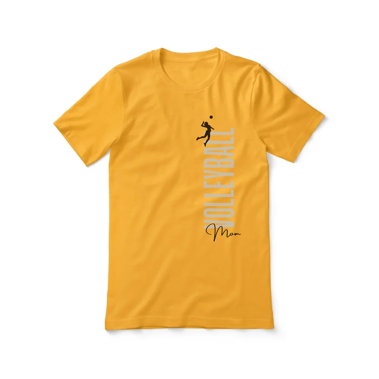 Personalized Volleyball Mom Shirt With Mascot, Icon, and Volleyball Player Name on a Unisex T-Shirt