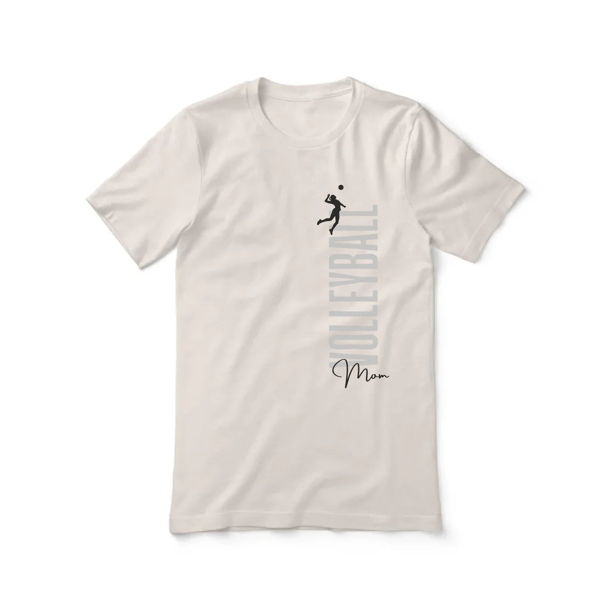 Personalized Volleyball Mom Shirt With Mascot, Icon, and Volleyball Player Name on a Unisex T-Shirt