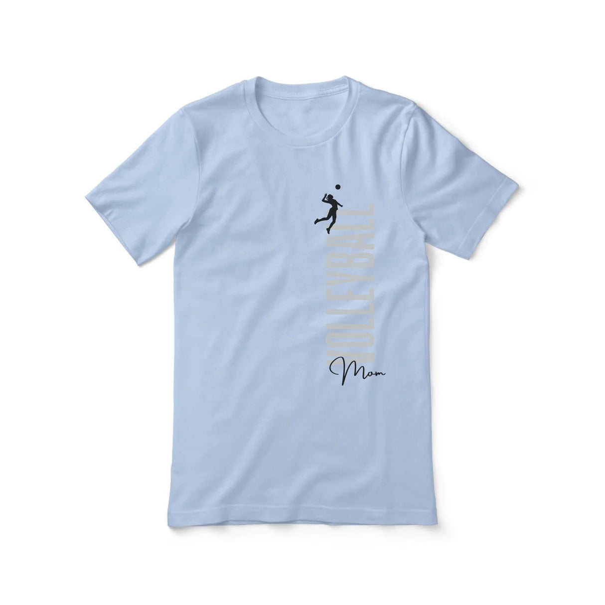 Personalized Volleyball Mom Shirt With Mascot, Icon, and Volleyball Player Name on a Unisex T-Shirt