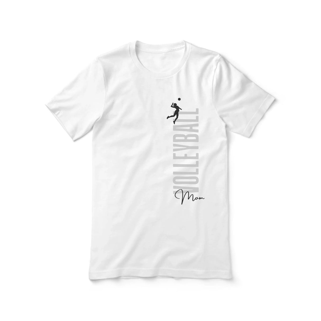 Personalized Volleyball Mom Shirt With Mascot, Icon, and Volleyball Player Name on a Unisex T-Shirt