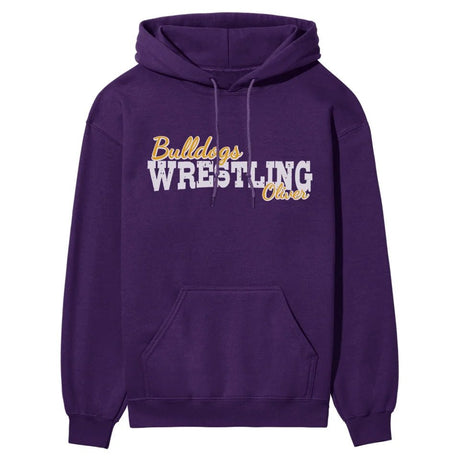 Custom Wrestling Mascot and Wrestler Name on a Hoodie with a White Graphic