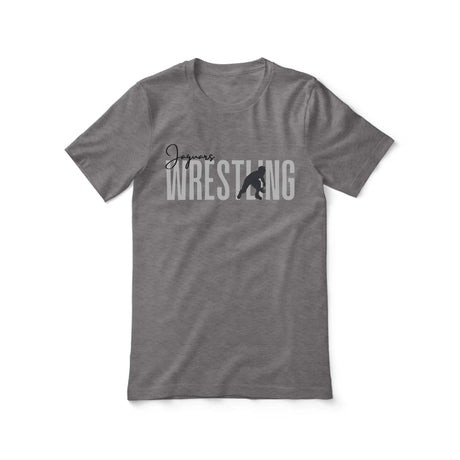 Personalized Wrestling Shirt With Modern Bold Design on a Unisex T-Shirt
