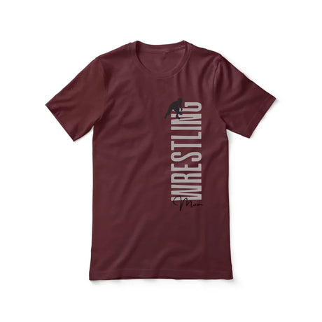 Personalized Wrestling Mom Shirt With Mascot, Icon, and Wrestler Name on a Unisex T-Shirt