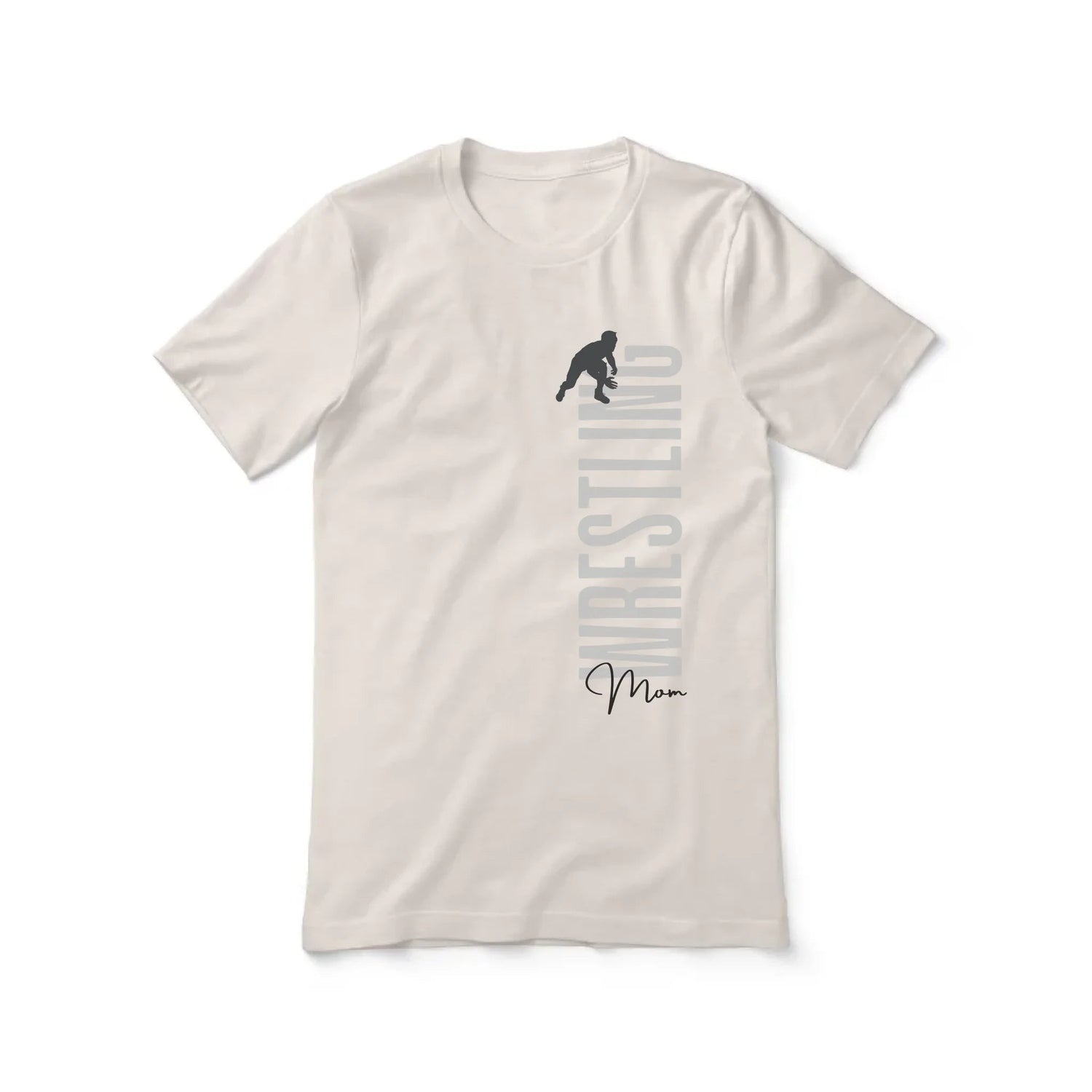 Personalized Wrestling Mom Shirt With Mascot, Icon, and Wrestler Name on a Unisex T-Shirt