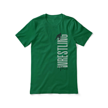 Personalized Wrestling Mom Shirt With Mascot, Icon, and Wrestler Name on a Unisex T-Shirt