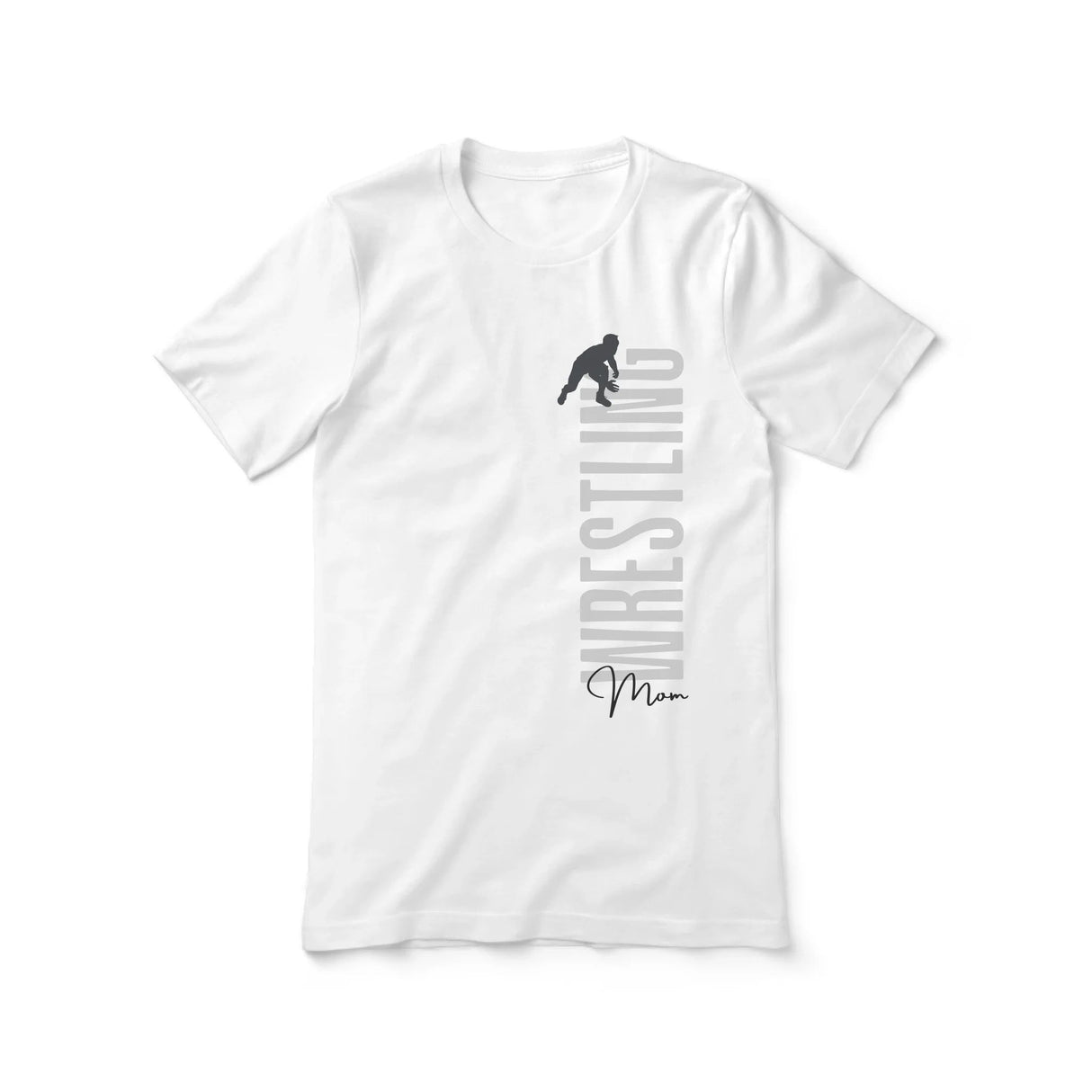 Personalized Wrestling Mom Shirt With Mascot, Icon, and Wrestler Name on a Unisex T-Shirt