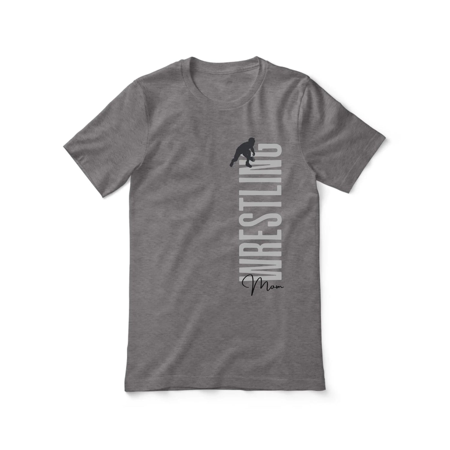 Personalized Wrestling Mom Shirt With Mascot, Icon, and Wrestler Name on a Unisex T-Shirt