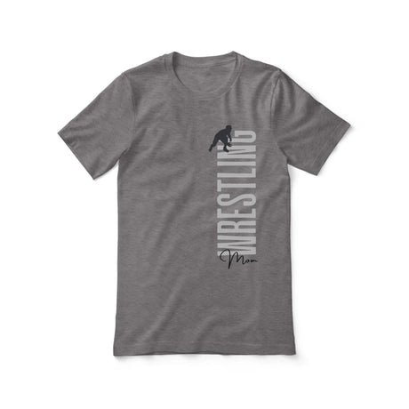 Personalized Wrestling Mom Shirt With Mascot, Icon, and Wrestler Name on a Unisex T-Shirt