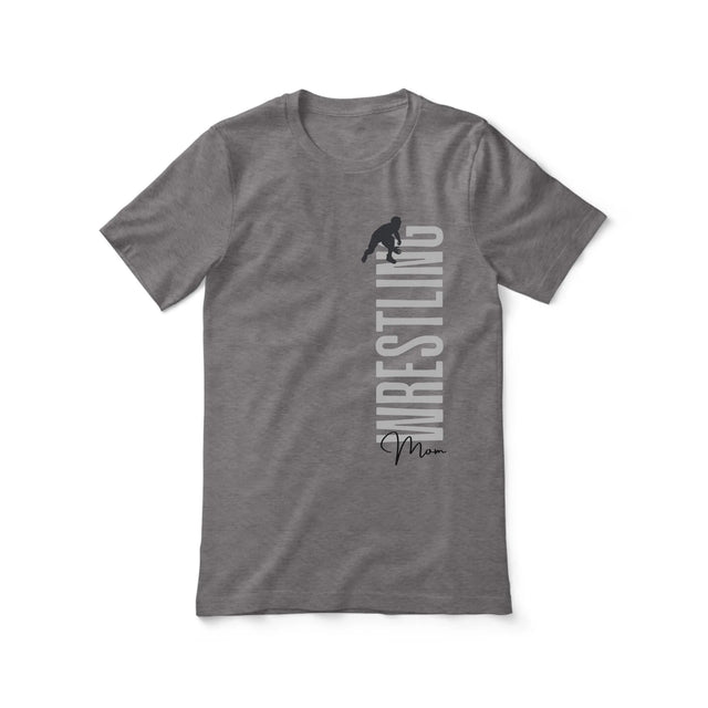 Personalized Wrestling Mom Shirt With Mascot, Icon, and Wrestler Name on a Unisex T-Shirt