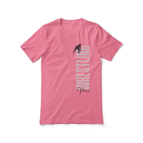 Personalized Wrestling Mom Shirt With Mascot, Icon, and Wrestler Name on a Unisex T-Shirt