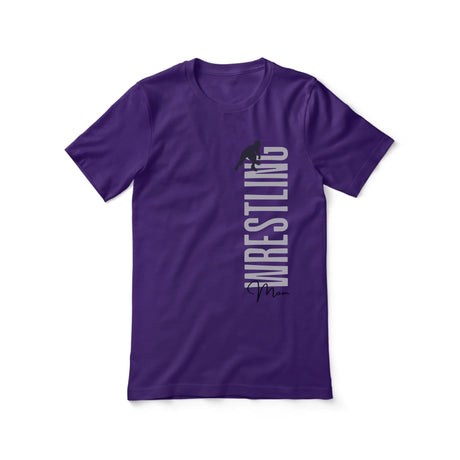 Personalized Wrestling Mom Shirt With Mascot, Icon, and Wrestler Name on a Unisex T-Shirt