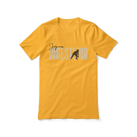 Personalized Wrestling Shirt With Modern Bold Design on a Unisex T-Shirt