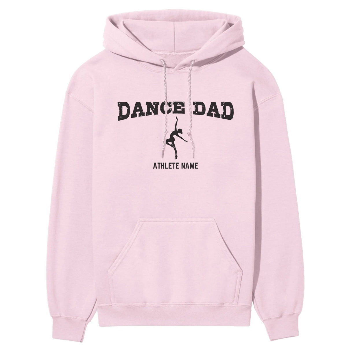 Dance Dad with Dancer Icon and Dancer Name on a Hoodie with a Black Graphic