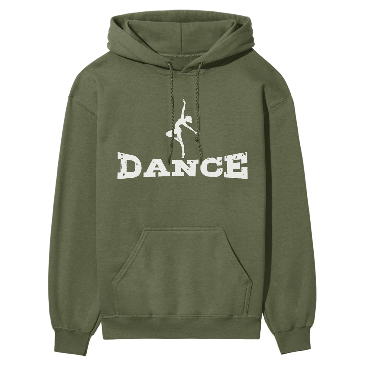 Basic Dance with Dancer Icon on a Hoodie with a White Graphic