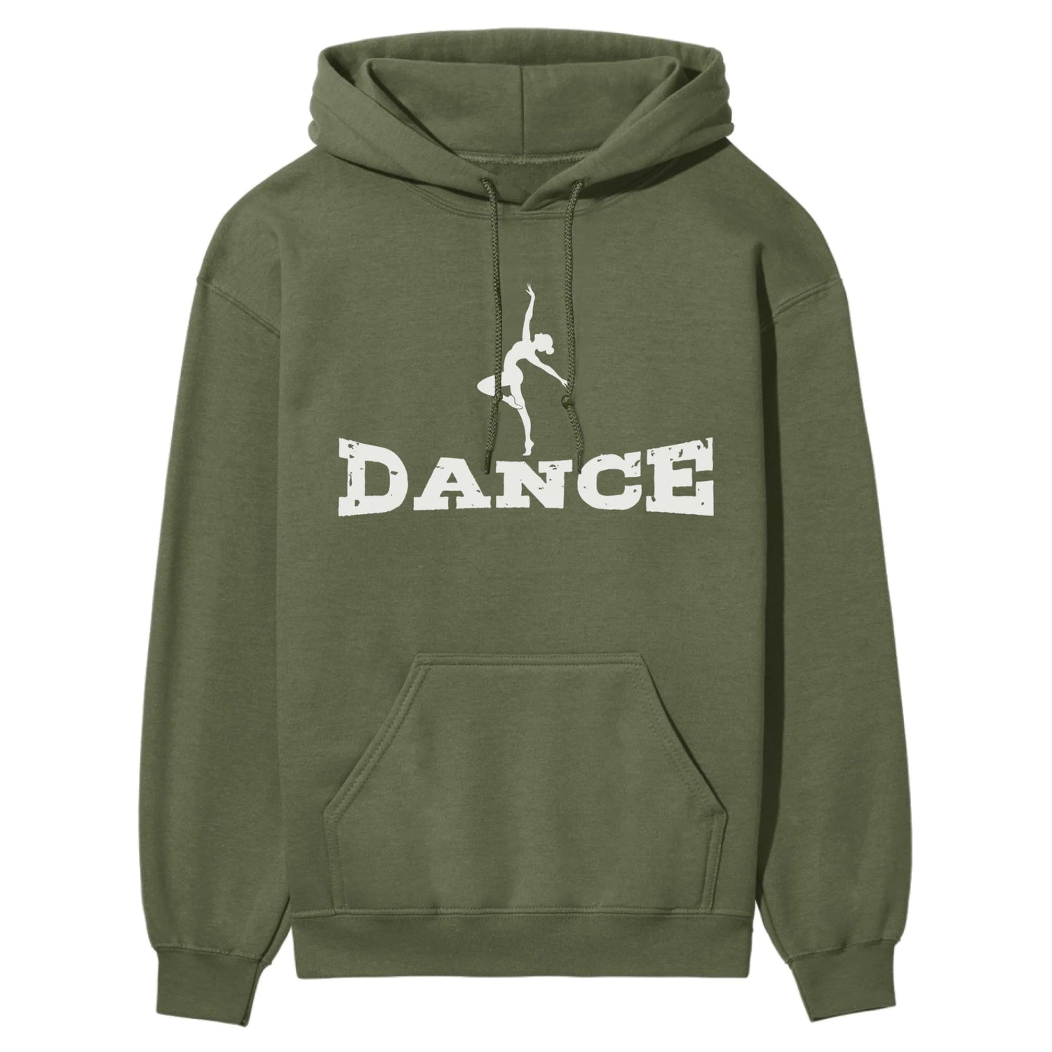 Basic Dance with Dancer Icon on a Hoodie with a White Graphic
