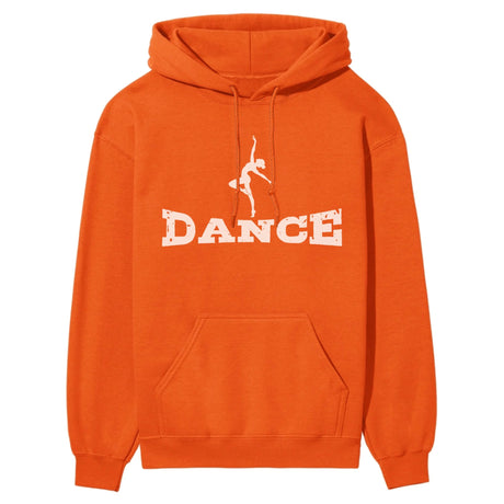 Basic Dance with Dancer Icon on a Hoodie with a White Graphic