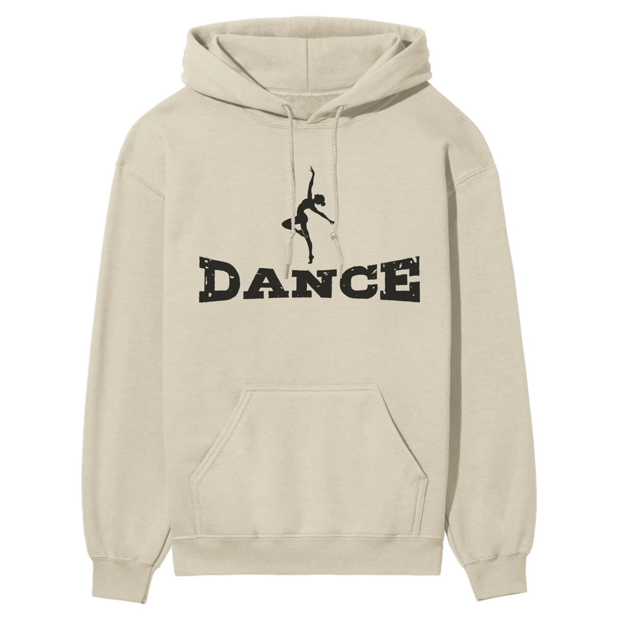 Basic Dance with Dancer Icon on a Hoodie with a Black Graphic