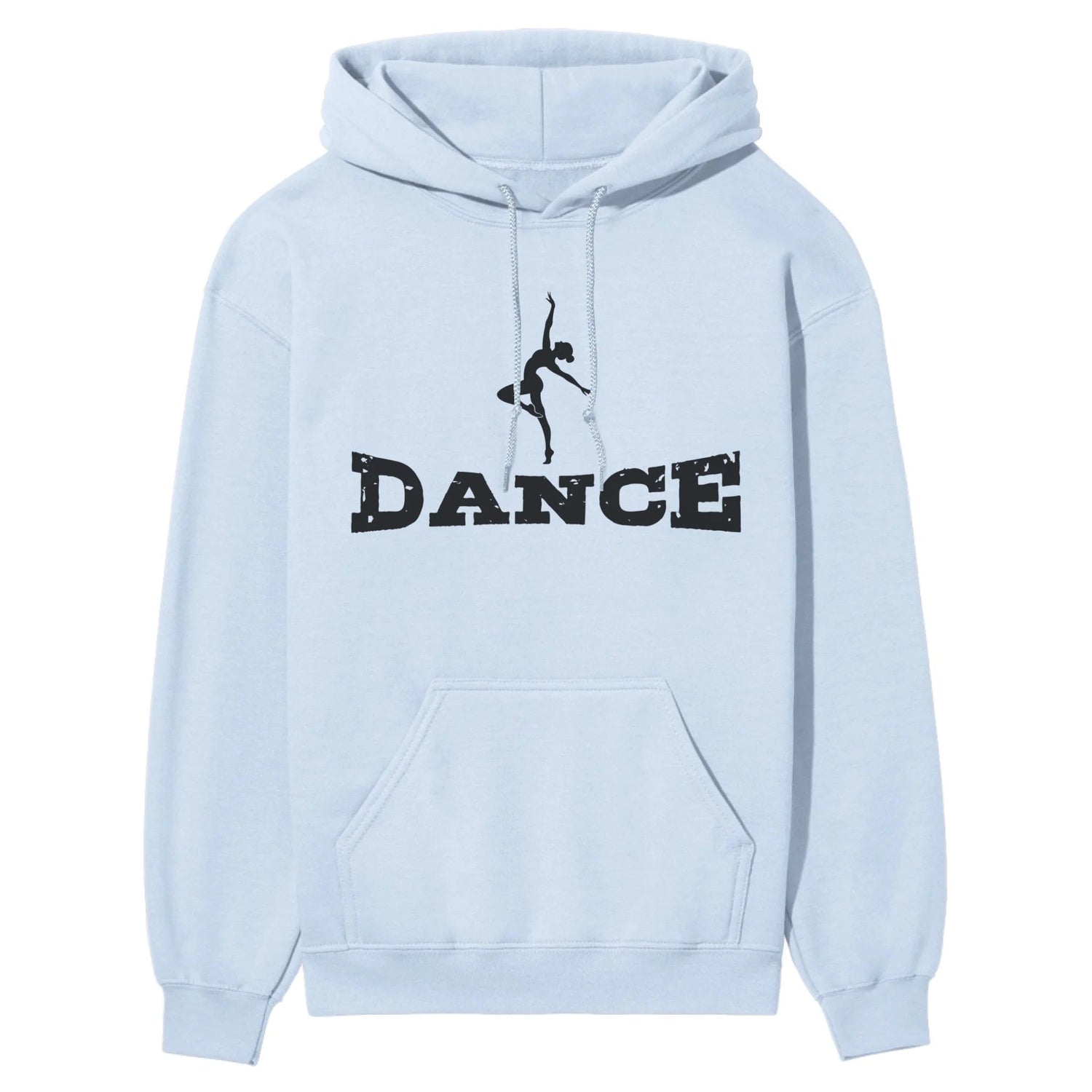 Basic Dance with Dancer Icon on a Hoodie with a Black Graphic