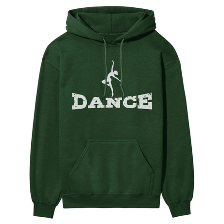 Basic Dance with Dancer Icon on a Hoodie with a White Graphic