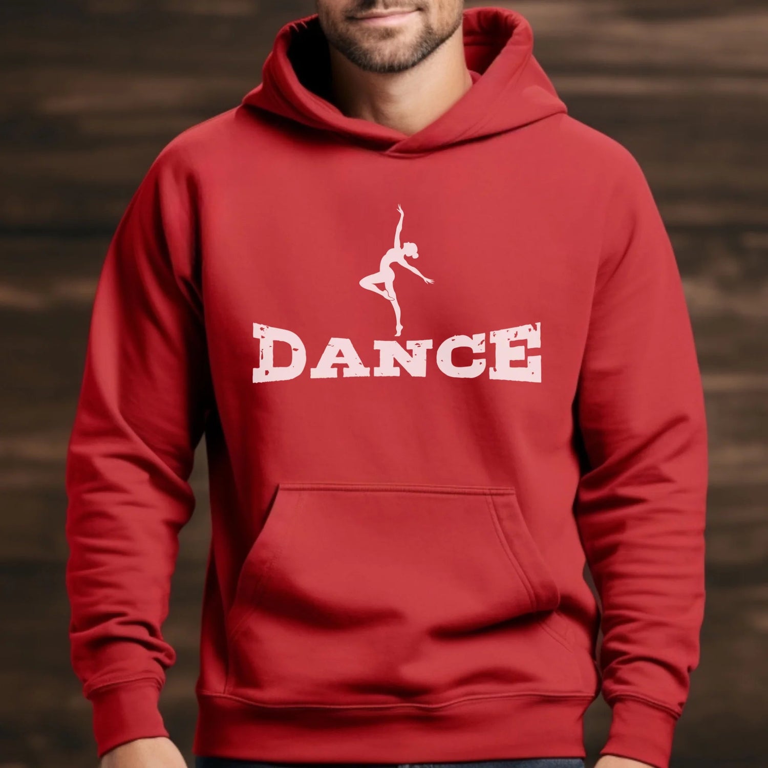 Basic Dance with Dancer Icon on a Hoodie with a White Graphic