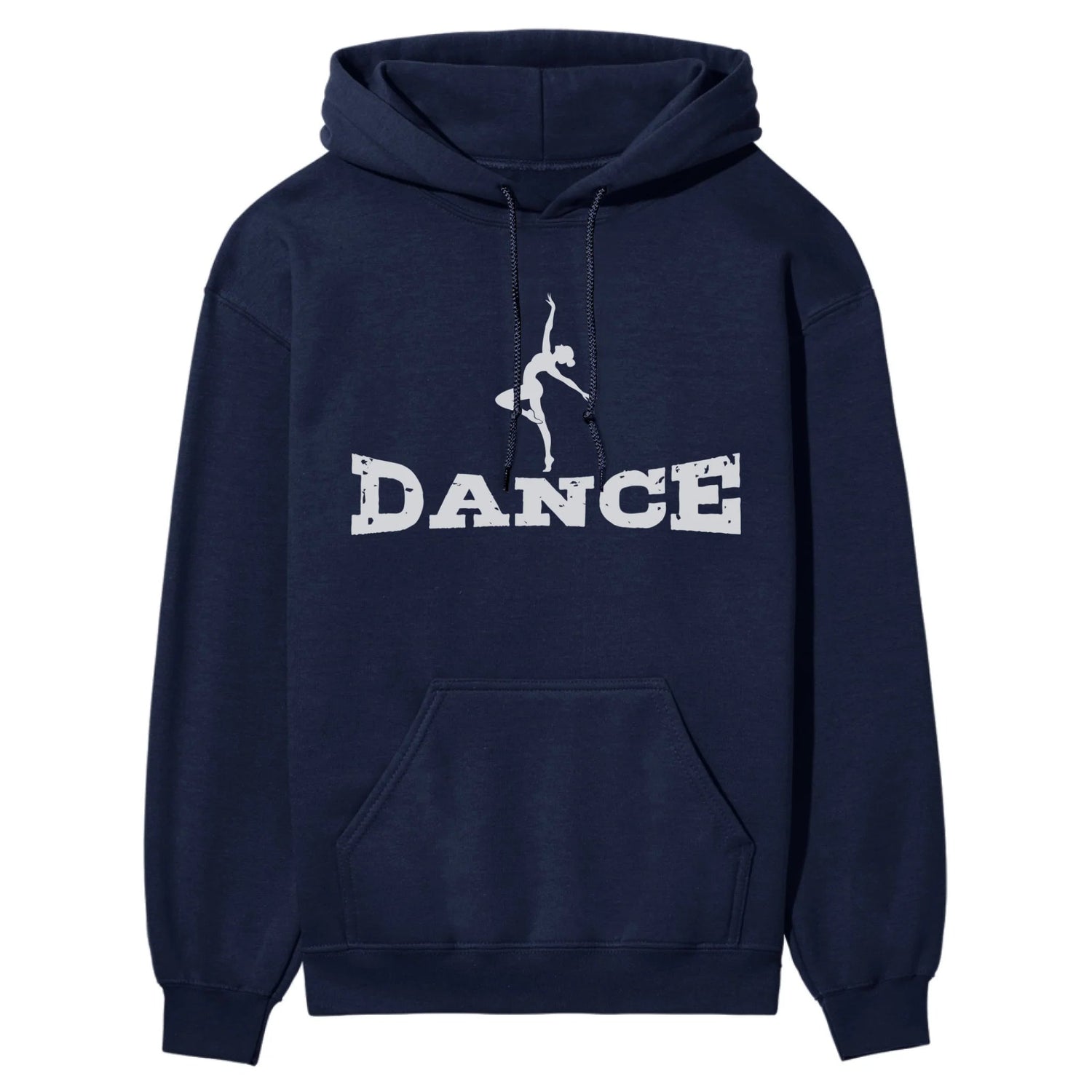 Basic Dance with Dancer Icon on a Hoodie with a White Graphic