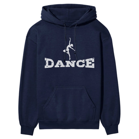 Basic Dance with Dancer Icon on a Hoodie with a White Graphic