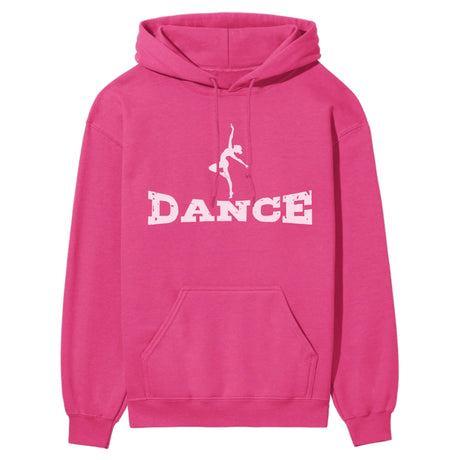 Basic Dance with Dancer Icon on a Hoodie with a White Graphic