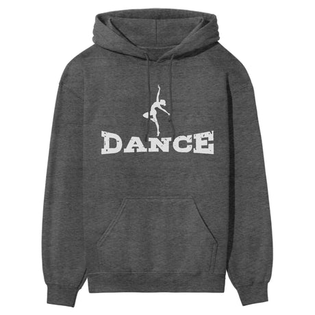 Basic Dance with Dancer Icon on a Hoodie with a White Graphic