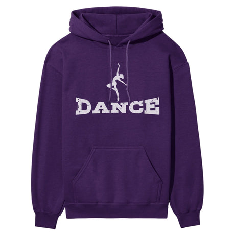 Basic Dance with Dancer Icon on a Hoodie with a White Graphic