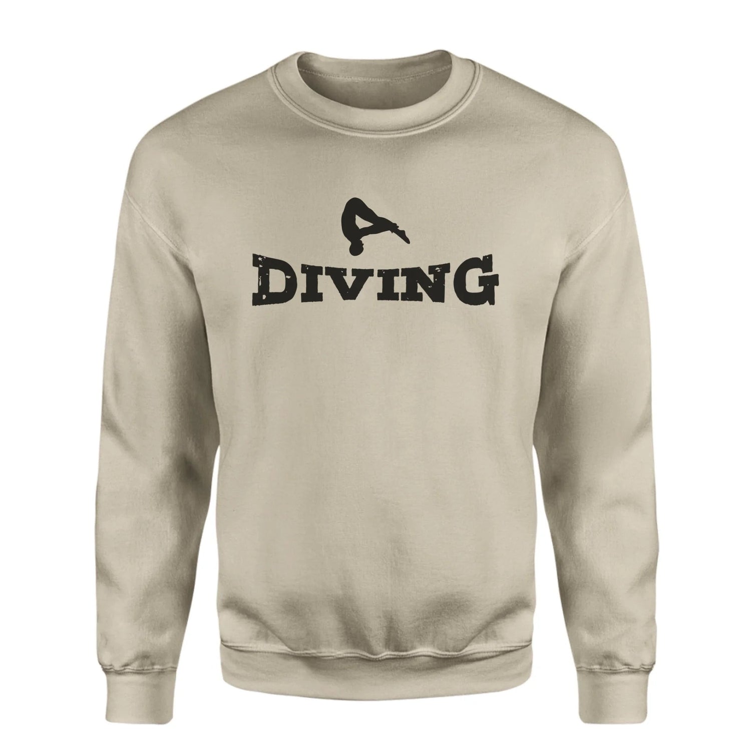 Basic Diving with Diver Icon on a Sweatshirt with a Black Graphic