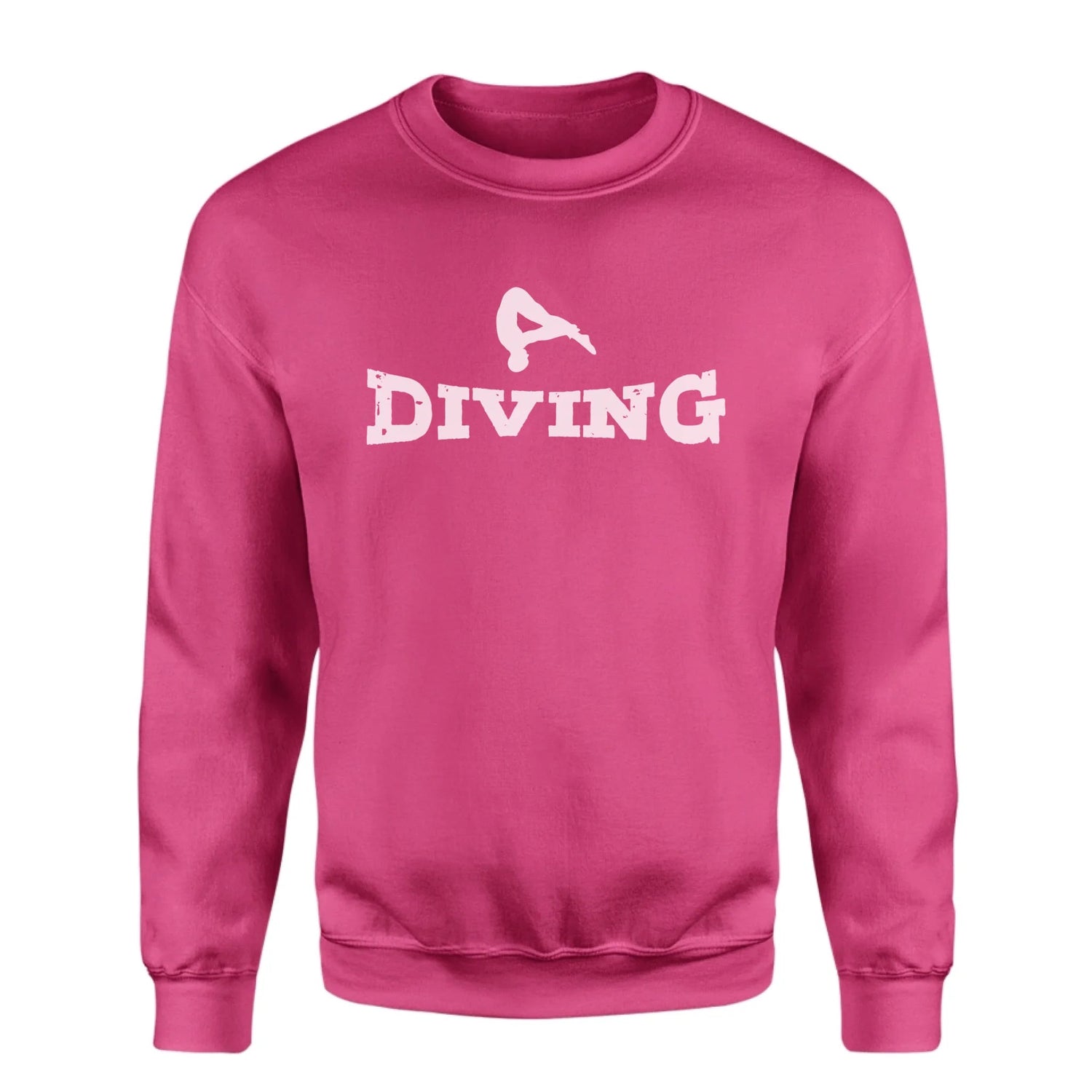 Basic Diving with Diver Icon on a Sweatshirt with a White Graphic