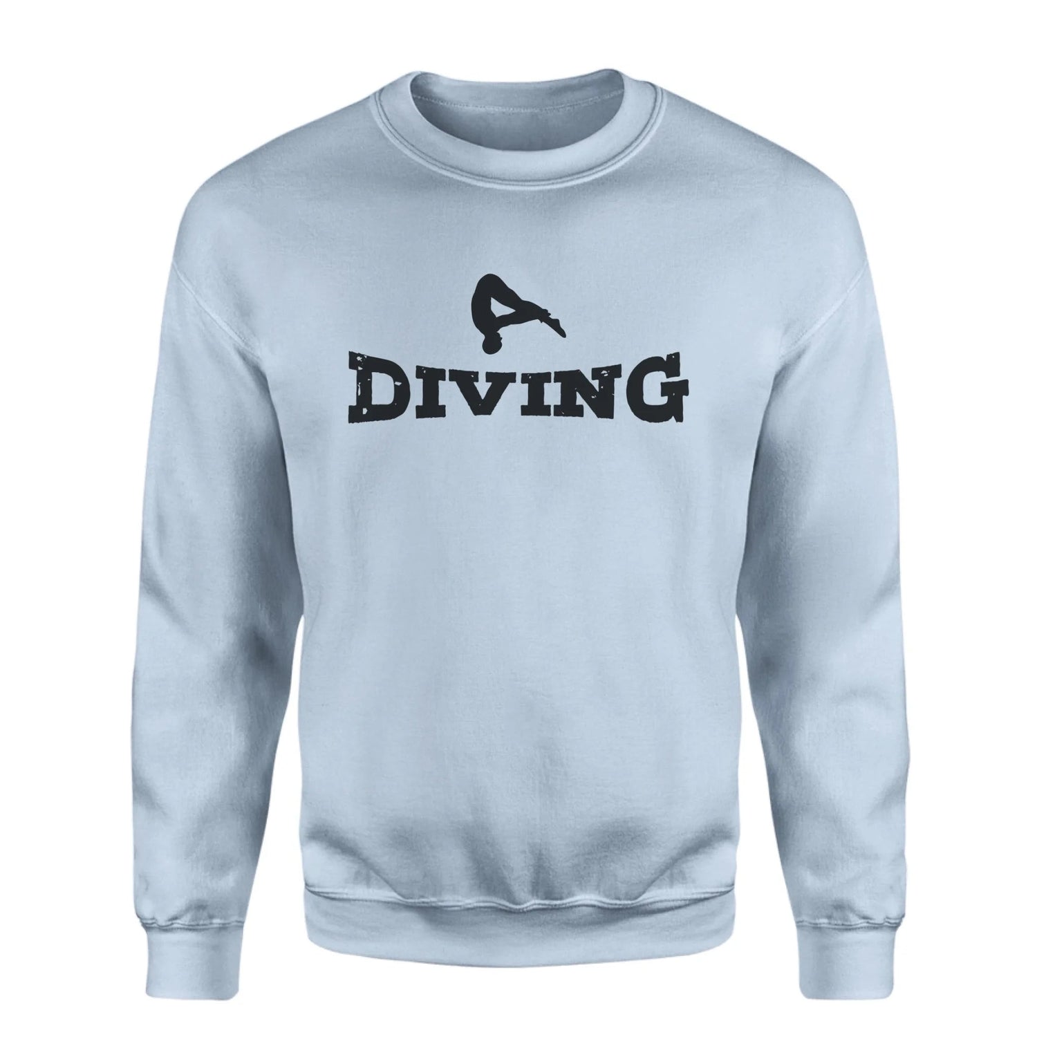 Basic Diving with Diver Icon on a Sweatshirt with a Black Graphic