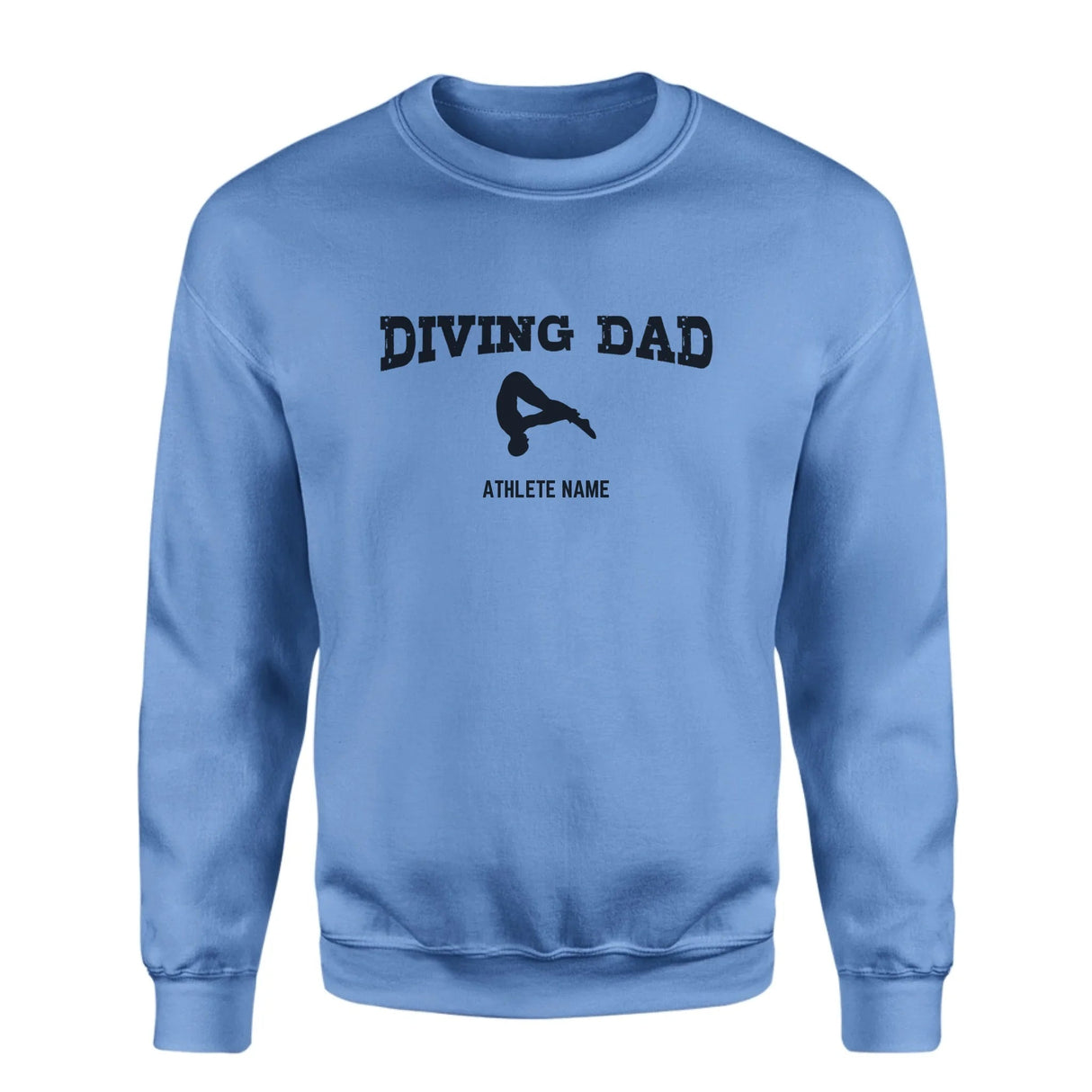 Diving Dad with Diver Icon and Diver Name on a Sweatshirt with a Black Graphic