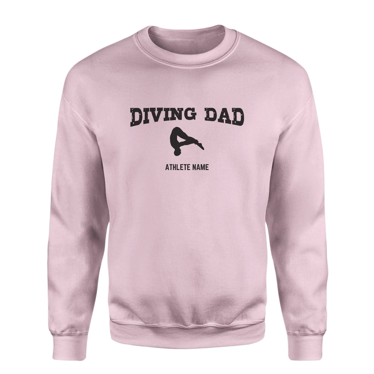 Diving Dad with Diver Icon and Diver Name on a Sweatshirt with a Black Graphic
