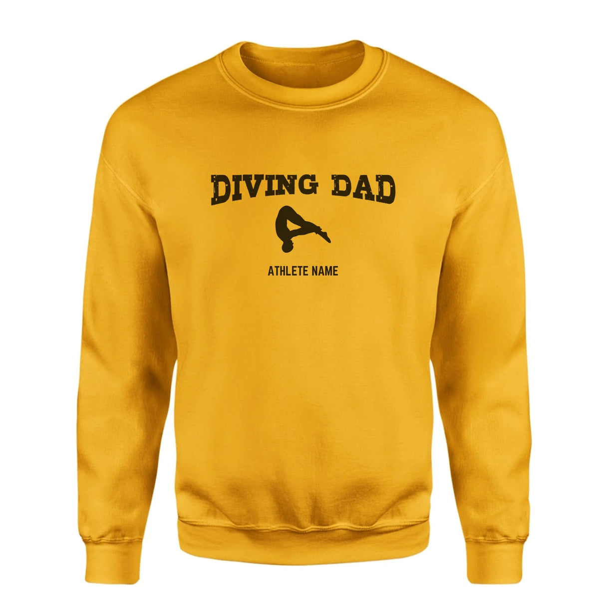 Diving Dad with Diver Icon and Diver Name on a Sweatshirt with a Black Graphic