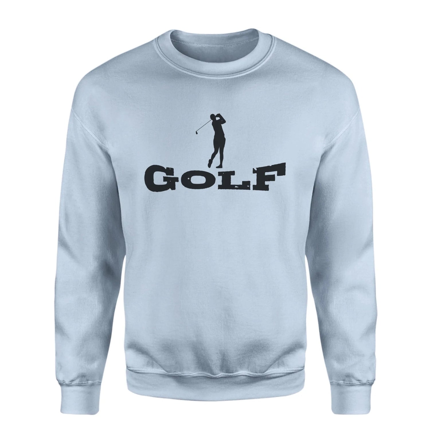 Basic Golf with Golfer Icon on a Sweatshirt with a Black Graphic