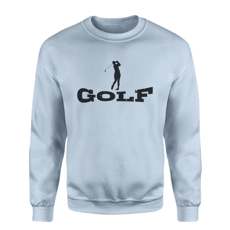 Basic Golf with Golfer Icon on a Sweatshirt with a Black Graphic