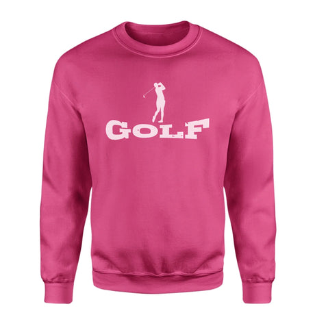 Basic Golf with Golfer Icon on a Sweatshirt with a White Graphic