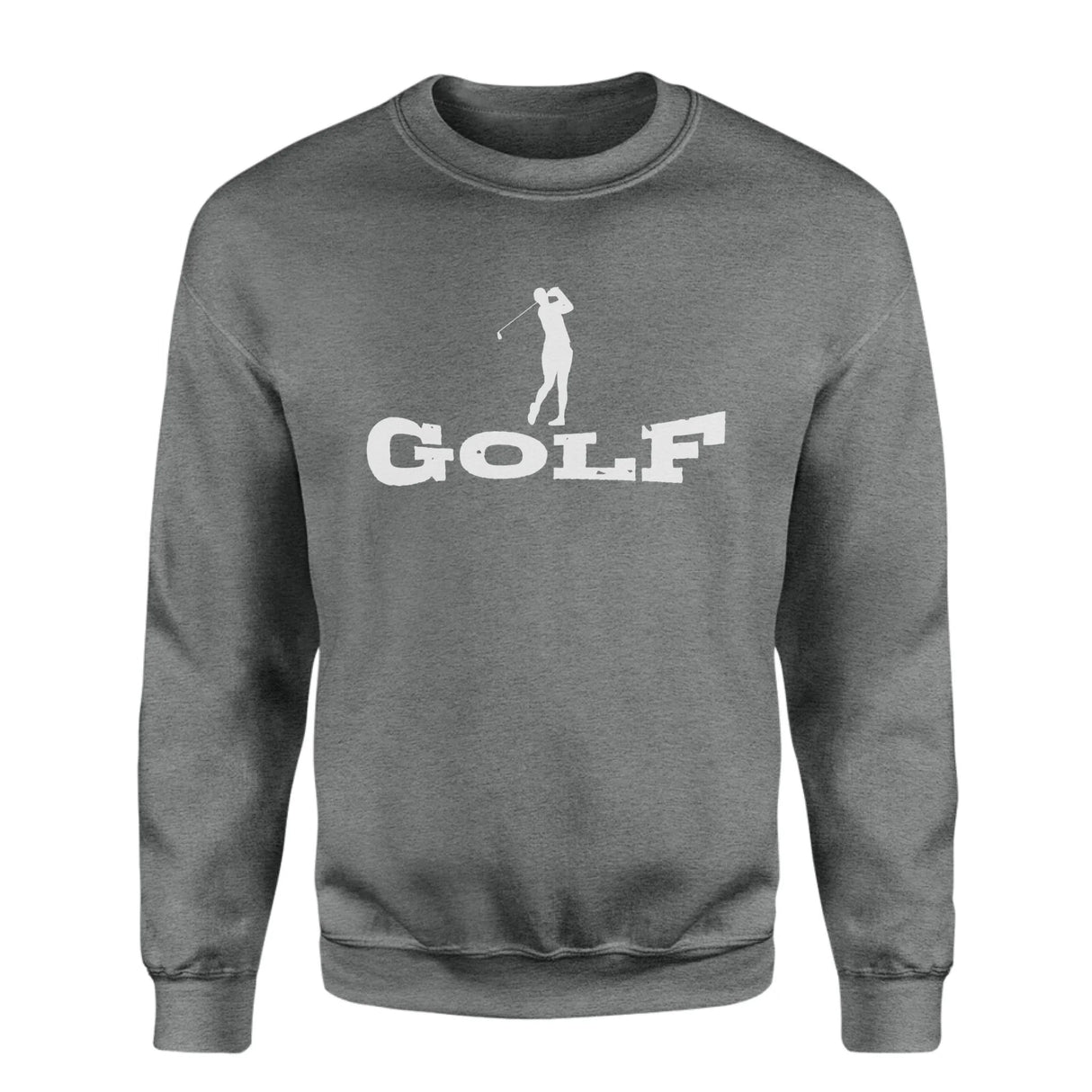 Basic Golf with Golfer Icon on a Sweatshirt with a White Graphic