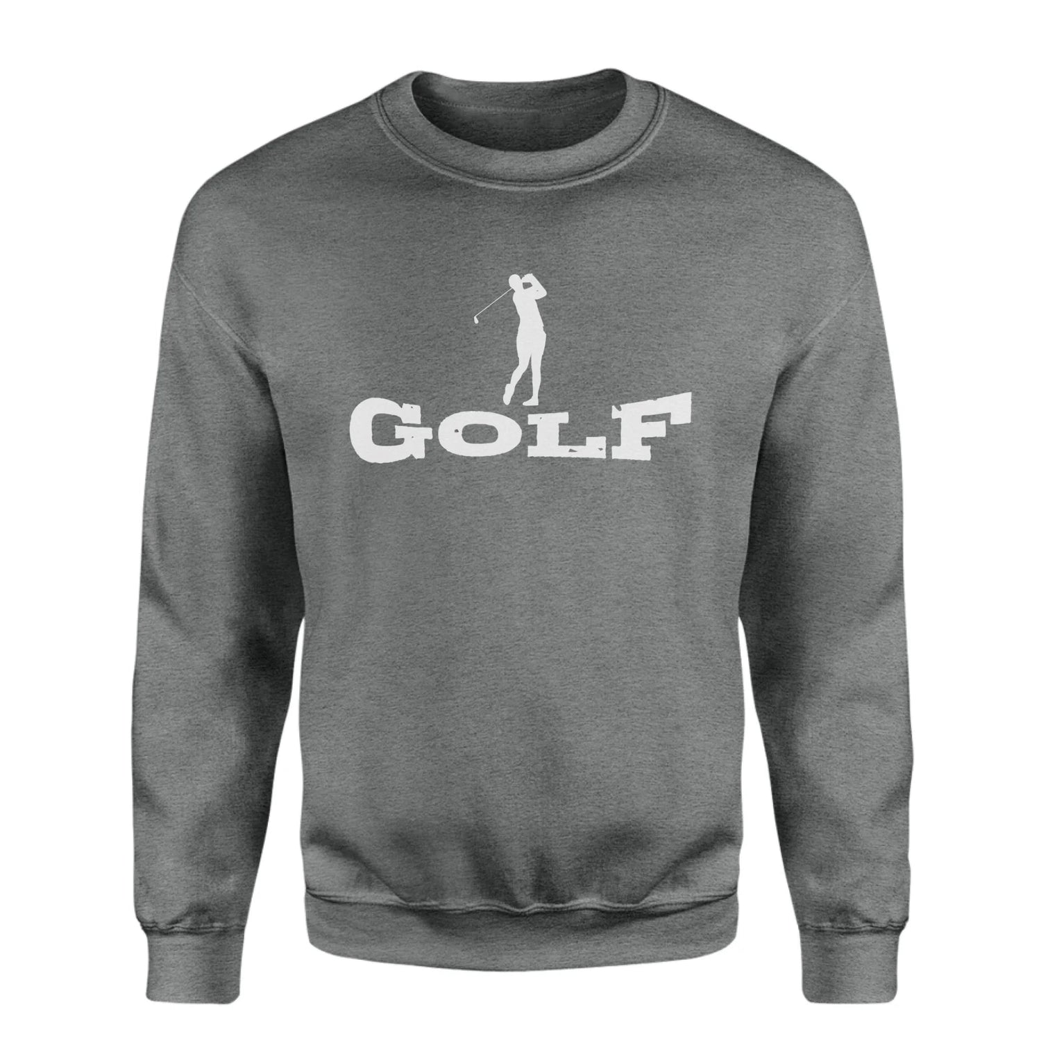 Basic Golf with Golfer Icon on a Sweatshirt with a White Graphic