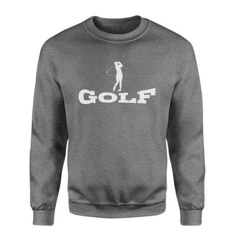 Basic Golf with Golfer Icon on a Sweatshirt with a White Graphic