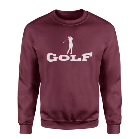 Basic Golf with Golfer Icon on a Sweatshirt with a White Graphic