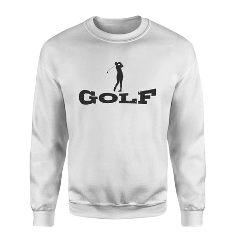 Basic Golf with Golfer Icon on a Sweatshirt with a Black Graphic